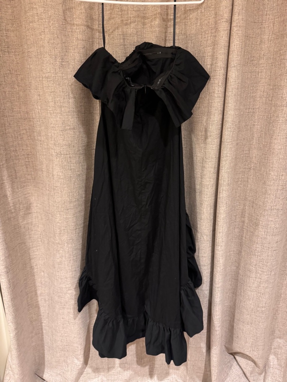 Boston Proper Black High-Low Ruffle Maxi Dress - Picture 2 of 4